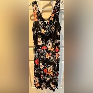 Robbie Bee Red and Pink Cowl Neck Sundress